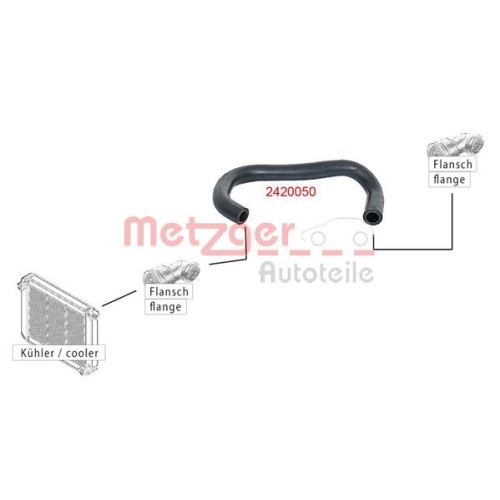 Kühlerschlauch METZGER 2420050 für VAG, links oben