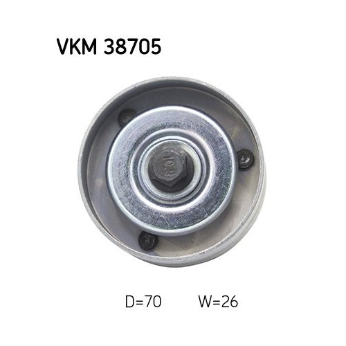 Umlenk-/Führungsrolle, Keilrippenriemen SKF VKM 38705 für MINI, mitte