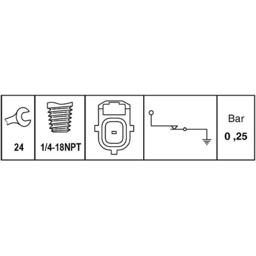 Öldruckschalter HELLA 6ZL 009 600-081 für FORD JAGUAR MAZDA VOLVO LAND ROVER