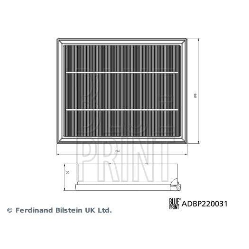 Blue Print 1x ADBP220031BP Luftfilter