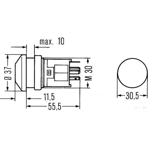 Warnblinkschalter HELLA 6HF 003 916-011 für CASE IH JCB AHLMANN ATLAS COPCO