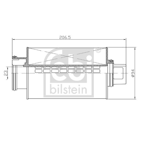 Febi Bilstein 172620 Luftfilter für Kurbelgehäuseentlüftung, 1 Stück