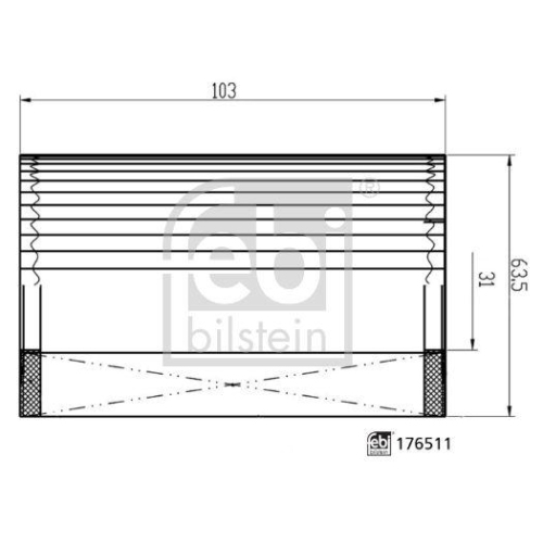 Febi Bilstein 1x 176511 Ölfilter mit Dichtringen