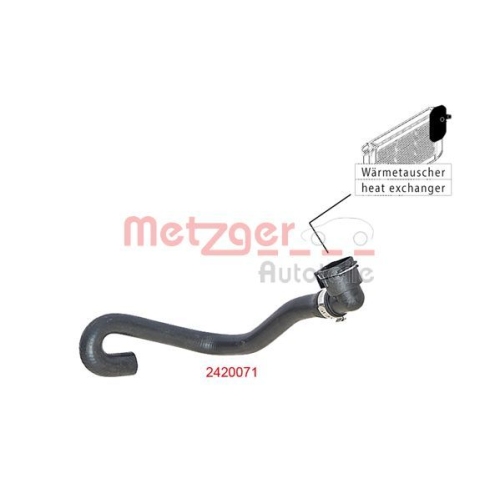 Kühlerschlauch METZGER 2420071 für FORD