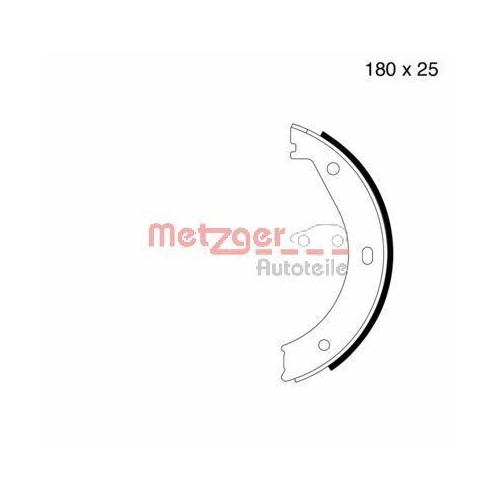 Bremsbackensatz, Feststellbremse METZGER MG 423 für BMW, Hinterachse links