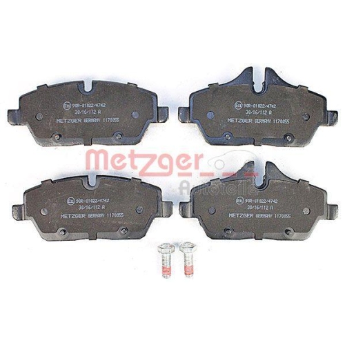 Bremsbelagsatz, Scheibenbremse METZGER 1170055 für BMW, Vorderachse