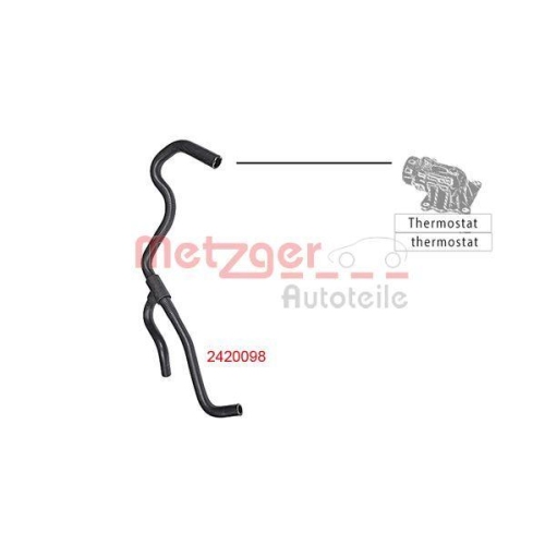 Kühlerschlauch METZGER 2420098 für FORD