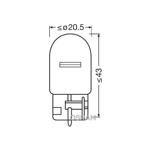 Glühlampe, Blinkleuchte OSRAM 7505 ORIGINAL für, Stoßfänger, hinten, vorne