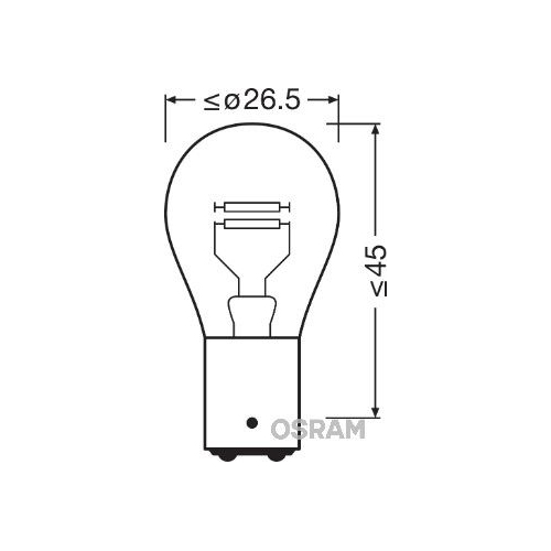 Glühlampe, Blinkleuchte OSRAM 7528ULT ULTRA LIFE für, Stoßfänger, hinten, unten