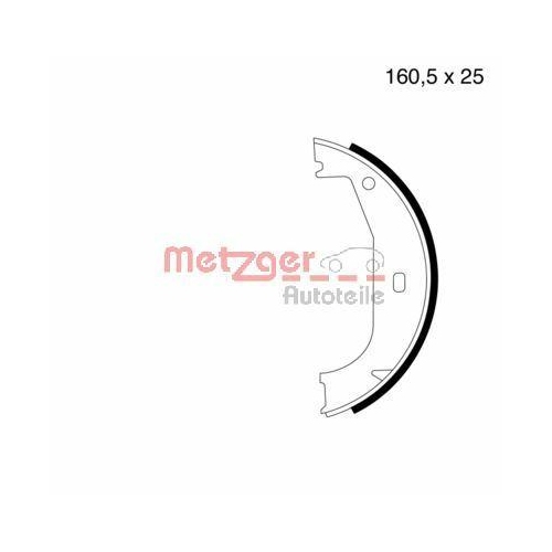 Bremsbackensatz, Feststellbremse METZGER MG 626 für BMW, Hinterachse links