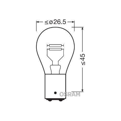 Glühlampe, Blinkleuchte OSRAM 7537 ORIGINAL für, hinten, oben, seitlicherEinbau