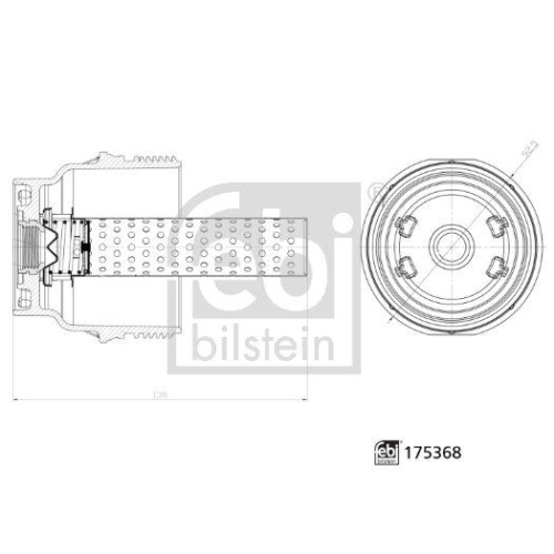 Deckel, Ölfiltergehäuse FEBI BILSTEIN 175368 febi Plus für TOYOTA LEXUS