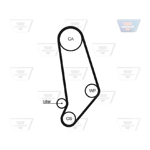 Wasserpumpe + Zahnriemensatz OPTIBELT KT 1102 W1 Optibelt-WAPU-KIT