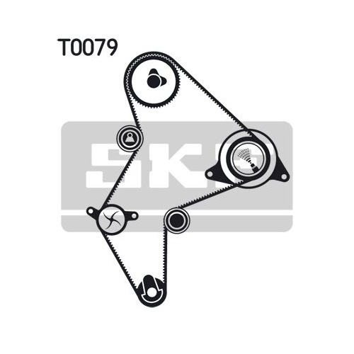 Wasserpumpe + Zahnriemensatz SKF VKMC 03251 für AUDI CITROËN FIAT LANCIA PEUGEOT