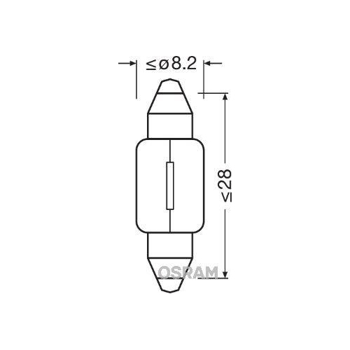 Glühlampe, Einstiegleuchte OSRAM 6428 ORIGINAL für, hinten