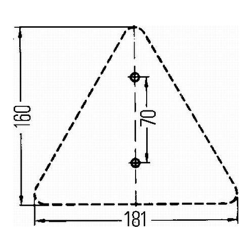 Rückstrahler HELLA 8RA 003 503-001 für OPEL LIEBHERR DEMAG RENDERS KOMATSU PAUS