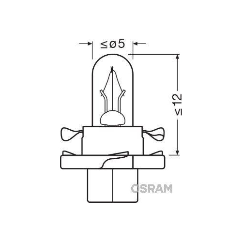 Glühlampe, Instrumentenbeleuchtung OSRAM 2473MFX6 ORIGINAL