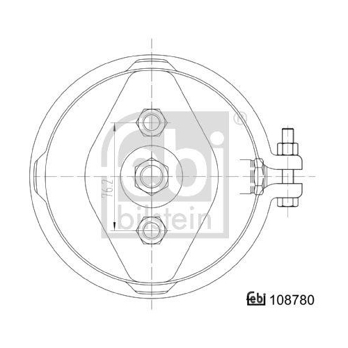 Febi Bilstein 108780 Membranzylinder mit Anbaumaterial, 1 Stück