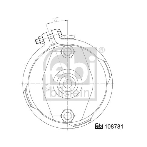 Febi Bilstein 108781 Membranzylinder mit Anbaumaterial, 1 Stück