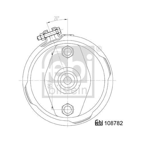 Febi Bilstein 108782 Membranzylinder mit Anbaumaterial, 1 Stück