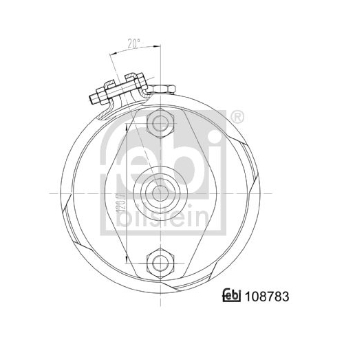 Febi Bilstein 108783 Membranzylinder mit Anbaumaterial, 1 Stück