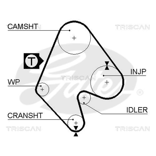 Zahnriemen TRISCAN 8645 5048 für OPEL VAUXHALL DANA