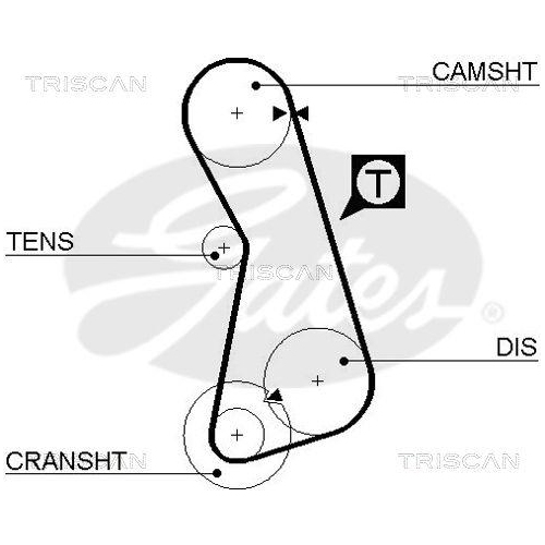 Zahnriemen TRISCAN 8645 5308 für AUDI SEAT VW DANA