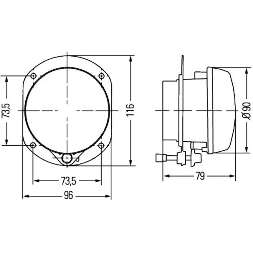 Abbiegescheinwerfer HELLA 1N0 009 295-031 für MERCEDES-BENZ FAUN SMART HOBBYCAR