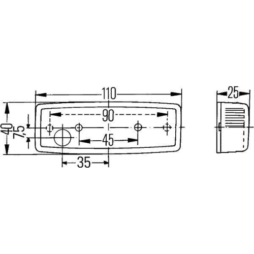 Seitenmarkierungsleuchte HELLA 2PS 006 717-077 für MERCEDES-BENZ, links, rechts