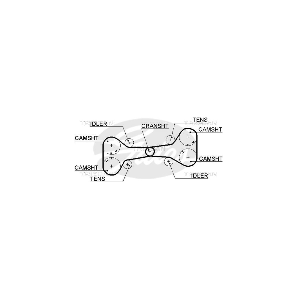 Zahnriemen TRISCAN 8645 5312 für ALFA ROMEO DANA