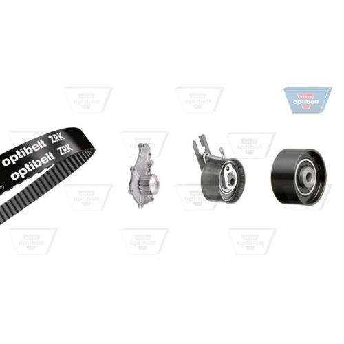 Wasserpumpe + Zahnriemensatz OPTIBELT KT 1390 W1 Optibelt-WAPU-KIT für CITROËN