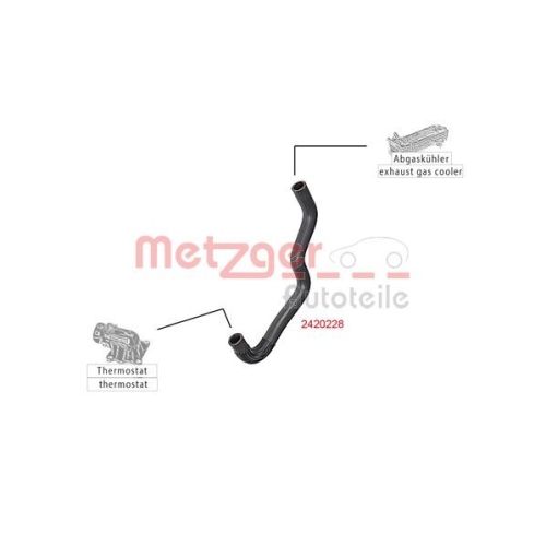 Kühlerschlauch METZGER 2420228 für CITROËN FIAT PEUGEOT