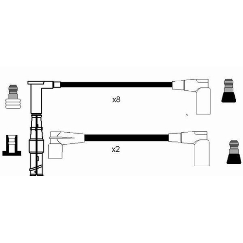 Zündleitungssatz NGK 0747 für, für Fahrzeuge mit Zündverteiler