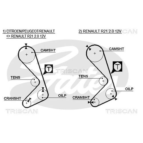 Zahnriemensatz TRISCAN 8647 25018 für RENAULT