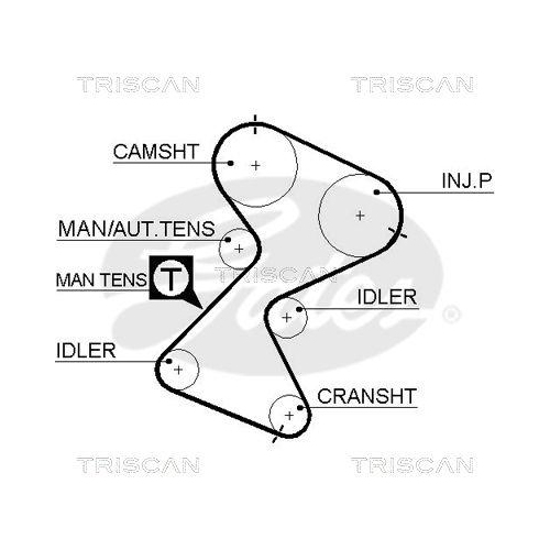 Zahnriemensatz TRISCAN 8647 25020 für RENAULT