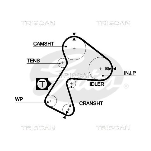 Zahnriemensatz TRISCAN 8647 25021 für