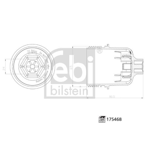 Deckel, Ölfiltergehäuse FEBI BILSTEIN 175468 febi Plus für CHRYSLER DODGE FIAT