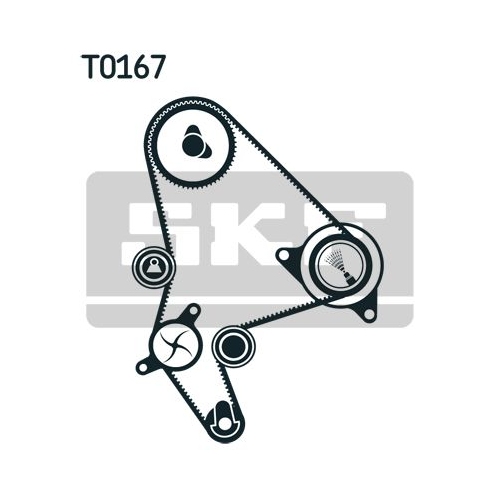 Wasserpumpe + Zahnriemensatz SKF VKMC 03264 für CITROËN FIAT FORD LANCIA PEUGEOT