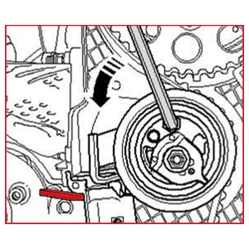 Arretierwerkzeug, Zahnriemenspannrolle KS TOOLS 400.9019 für AUDI FORD SEAT VW