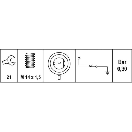 Öldruckschalter HELLA 6ZL 003 259-601 für ALFA ROMEO CHRYSLER CITROËN FIAT FORD