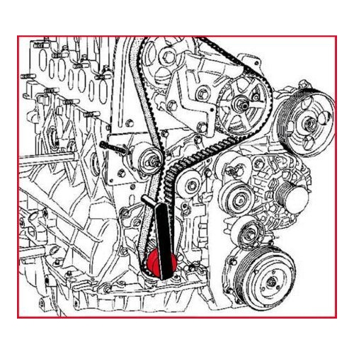 Einstellwerkzeug, Zahnriemenspannung KS TOOLS 400.9024 für RENAULT