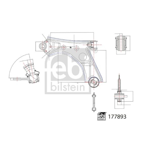 Lenker, Radaufhängung FEBI BILSTEIN 177893 für FIAT OPEL VAUXHALL GENERAL MOTORS