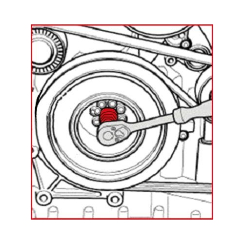 Durchdrehvorrichtung, Motor KS TOOLS 400.9043 für AUDI VW