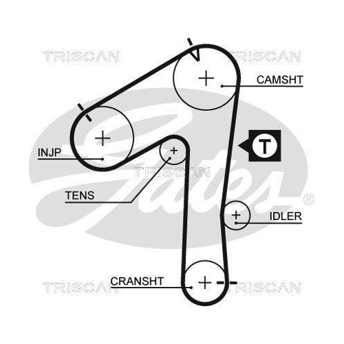 Zahnriemensatz TRISCAN 8647 14010 für