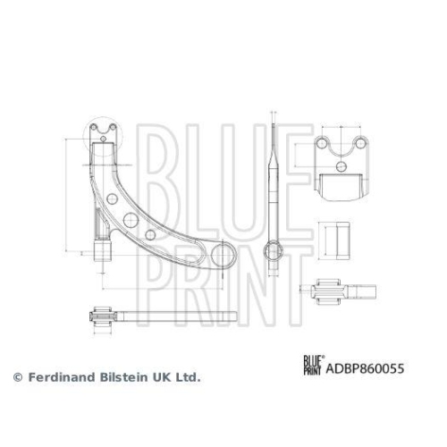 Blue Print 1x ADBP860055BP Querlenker mit Lagern und Gelenk