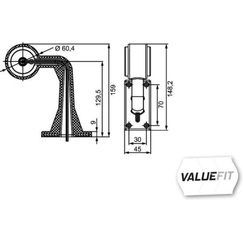 Umrissleuchte HELLA 2XS 357 005-041 HELLA VALUEFIT für, rechts, seitlicher Anbau