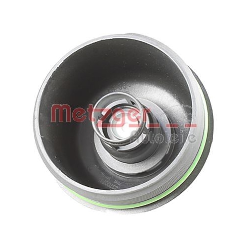 Deckel, Ölfiltergehäuse METZGER 2370071 für PORSCHE, Motor