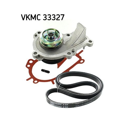 Wasserpumpe + Keilrippenriemensatz SKF VKMC 33327 für CITROËN FIAT OPEL PEUGEOT