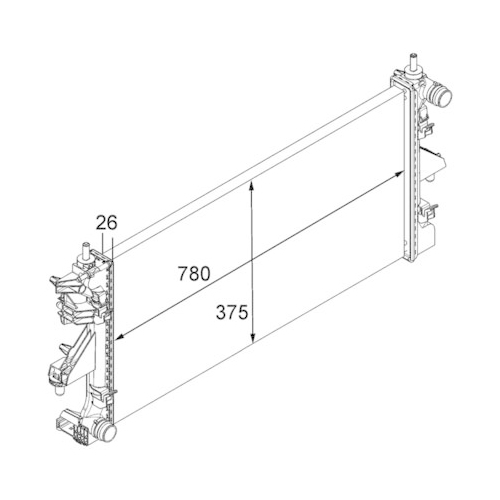 Kühler, Motorkühlung MAHLE CR 880 000P PREMIUM LINE für CITROËN FIAT PEUGEOT