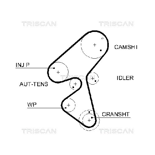 Zahnriemensatz TRISCAN 8647 10040 für CITROËN FORD PEUGEOT TOYOTA